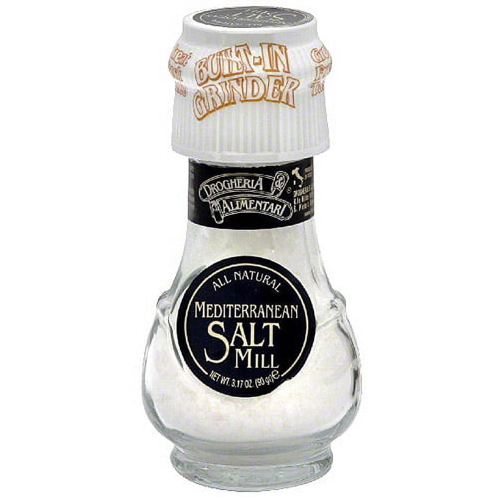Pack of 6, Drogheria & Alimentari Mediterranean Sea Salt Mill, 3.17 oz