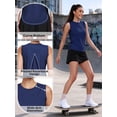 thumbnail image 4 of NELEUS Womens Plus Size Workout Tank Tops UPF50+ Loose Fit High Neck for Athletic Yoga Casual Tops,Navy Blue,US Size 2XL, 4 of 10