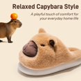 thumbnail image 3 of Sogetch Womens Cute Capybara Slippers Soft Warm Fuzzy House Shoes for Women and Men, 3 of 9