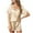 Khaki, variant on Diufon Satin Pjs Sets for Women V Neck Short Sleeve Tops Elastic Waist Shorts Loungewear Sets