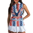thumbnail image 3 of HUIACONG American Flag Eagle Design Sleeveless Womens Golf Shirt, Elastic Casual Workout Tank Tops Breathable Sleeveless Golf Tennis Shirts, 3 of 7