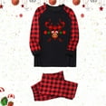 thumbnail image 2 of Odeerbi Christmas Pajamas for Family Holiday Plaid Long Sleeve Family Christmas Pajamas Matching Sets Dad Casual Plaid Print Tops Pants Set Two-Piece Sleepwear Xmas PJs Set Black, 2 of 6