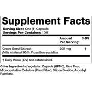Olympian Labs Grape Seed Extract Vegetarian Capsules, 200 mg, 100 count