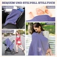 thumbnail image 4 of Youkk Exquisite Craft Nursing Apron Neat Look Colorfast And Foldable Ensures Privacy And No Loose Thread Light Blue 5Set, 4 of 6