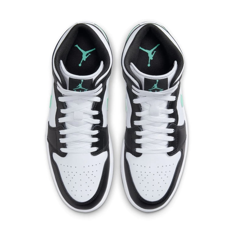 Nike Men\'s Air Jordan 1 Mid Shoes - White Green Glow Black DQ8426 103 s-l400.jpg main image 4