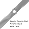 thumbnail image 4 of Uxcell 6x4 Inch RC Propellers 2-Vane Blades Props Gray with Adapter Rings RC Airplane Aircraft Prop Replacement 5Pcs, 4 of 6