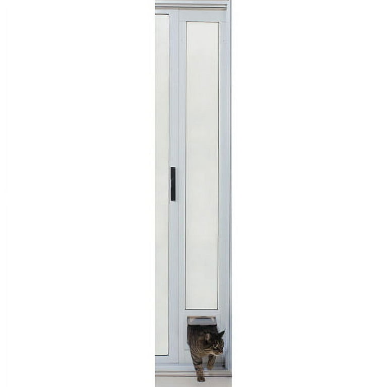 Ideal Modular Aluminum Patio Pet Door Cat Flap White Walmart