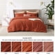 thumbnail image 5 of Juego de edredón Bedsure, cama suave, tamaño king, naranja quemado, 5 of 9