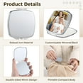 thumbnail image 3 of 12 Pcs Sublimation Pocket Mirrors – Double-Sided Travel Makeup Mirror Blanks for Heat Transfer, 2X Magnification, DIY Cosmetic Mirrors for Women, Square & Round-Cornered, 3 of 5