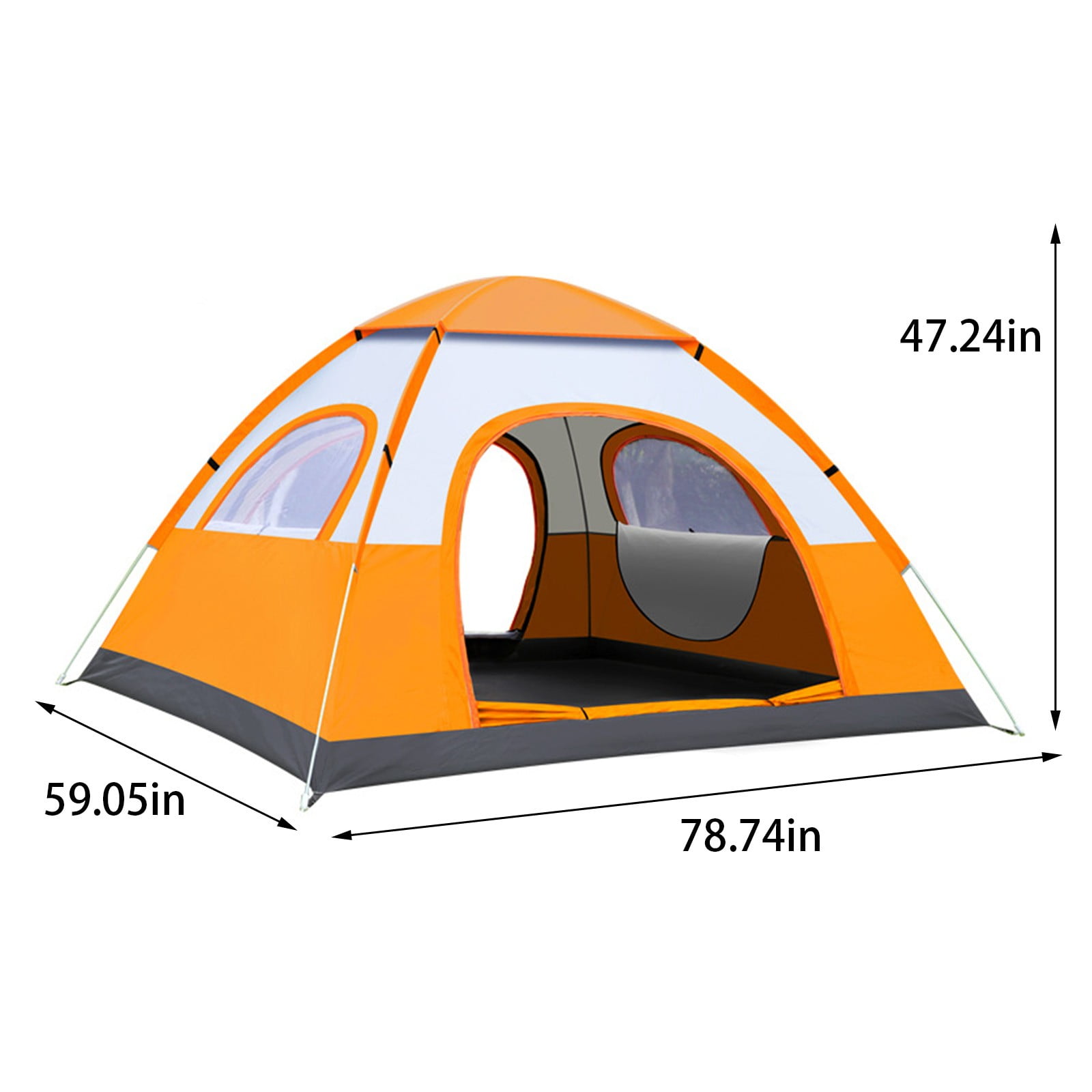 Christmas Gifts Clearance! SHENGXINY Camping Tent Clearance Automatic Tent Rain and Sun Protection A That Open Automatic Tent 2 Seconds Quickly Open Camping Tent Orange