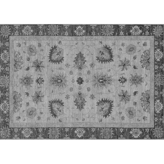 Ahgly Company Indoor Rectangle Oriental Gray Traditional Area Rugs, 7' x 10'