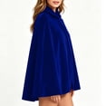 thumbnail image 4 of ZACPNCV Unisex Velvet Short Cape Cloak Soft Thermal Lapeled Single Button Velour Poncho Shawl Formal Outer Cape for Wedding, Party Blue, 4 of 7