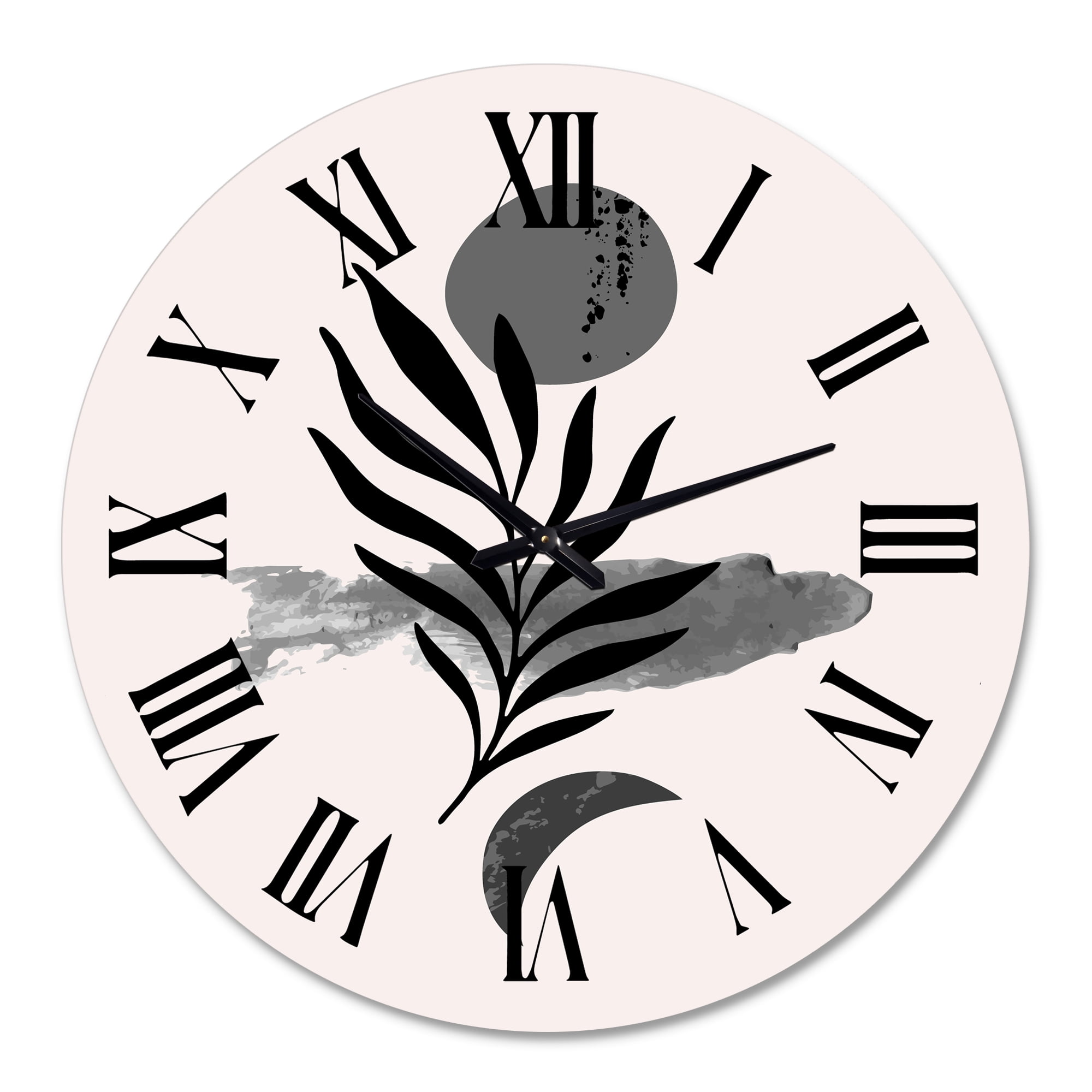Designart 'Abstract Tropical Leaf Ii' Modern Wall Clock