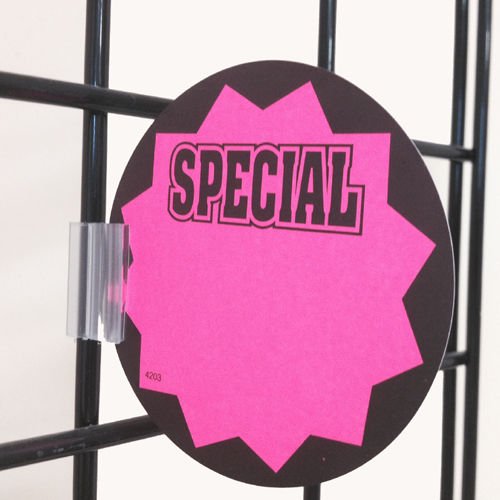 Gridwall Sign Clip for Wire Rack & Fixtures Grid Display Card Holder