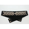 thumbnail image 6 of Women Black Elastic Fashion Belt Hip Waist Gold Arrows Charm Size S M, 6 of 8