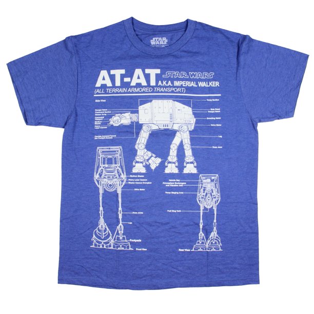 Star Wars Men S At At Walker Parts Label Diagram T Shirt Medium Walmart Com