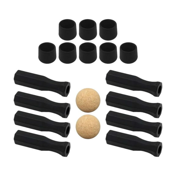 Kuntesetty Foosball Handles with Wooden Balls Octagonal Table Football Game Accessories Non
