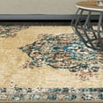 thumbnail image 5 of BNM Distressed Medallion Indoor Area Rug, 6' x 9', Cream, 5 of 5