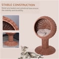 thumbnail image 4 of JERFIT Rattan Cat Bed Hanging Egg Chair Pod with Cushion, 360° Rotatable Elevated Cat House, Boho Pet Bed with Mat Grass for Indoor Cats, Brown, 4 of 7