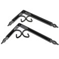 thumbnail image 4 of Hytrove 2Pcs Multifunctional Black Metal Shelf Brackets for Home Office Garage Wall Mounting, 4 of 8