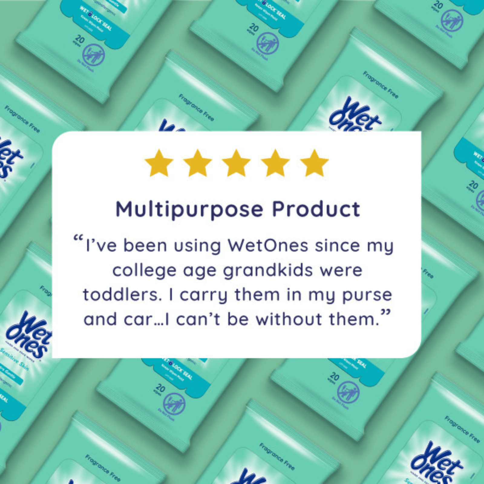 Wet Ones Hand Wipes Travel Pack, Sensitive Skin, 20ct (Pack of 30)