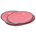 thumbnail image 4 of Gupbes 4Pcs 9in Salad Dish Red Grids Fruit Plate Dinnerware Tableware For Restaurant, 4 of 8