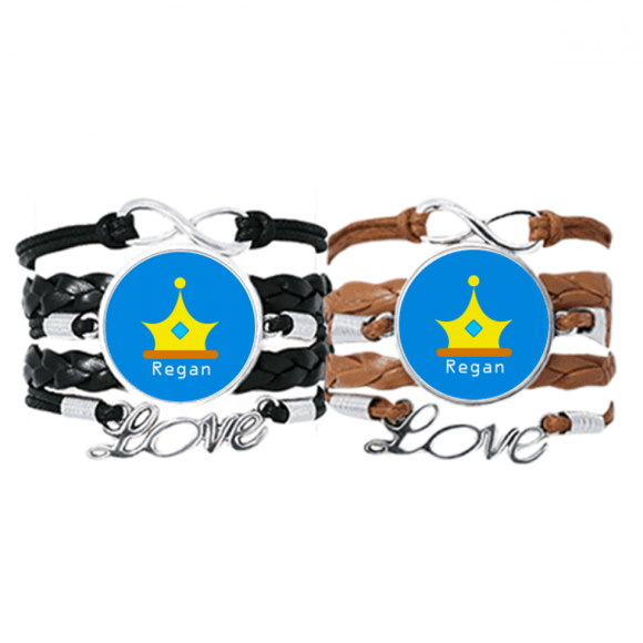 Bracelet Lord Regan Noblety Dynasty Stephanie, Bracelet en Corde de Cuir, Double Ensemble