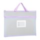 thumbnail image 2 of A4 Mesh Document Organizer Bag | Double Layer Thick Transparent File Carrier | Handheld Large Capacity Storage | Portable Classification Paper Holder | 37x27cm | Green Blue | 1 Pack, 2 of 5