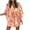 Orange, variant on Honeeladyy Sales Online Women's 2022 Summer Casual Dresses Hawaiian Printed Button Front V-Neck Loose Half Sleeve Drawstring Beach Dresses