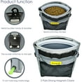 thumbnail image 3 of Raisingwell Dog Treat Pouch with Magnetic Closure 4-Cup Silicone Bag Fanny Pack Holder with Clicker 4 Ways to Wear Front Pocket Fits All Phones Ideal for Leash, Pet Walking and Training（Gray）, 3 of 5