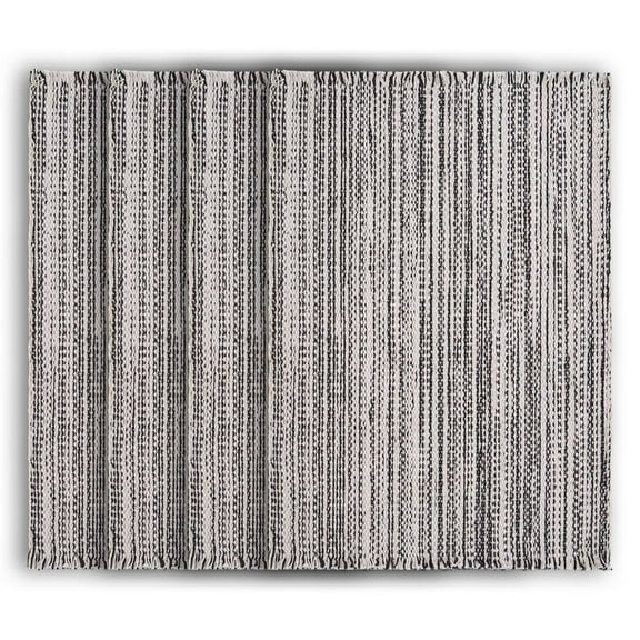 LR Home Tate Set of 4 Cotton Placemats, Black/White