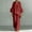 (Fashion 34)Red, variant on Aimik Womens 2 Piece Outfits V Neck Flutter Sleeve Blouson Top and Wide Leg Pants Set Summer Vacation Casual Outfits