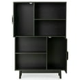 thumbnail image 2 of Canddidliike Sideboard Storage Cabinet with Door Shelf-Black, Tall Bookshelf, Book Shelves for Living Room, Home Office, Bedroom, Balcony, 2 of 9