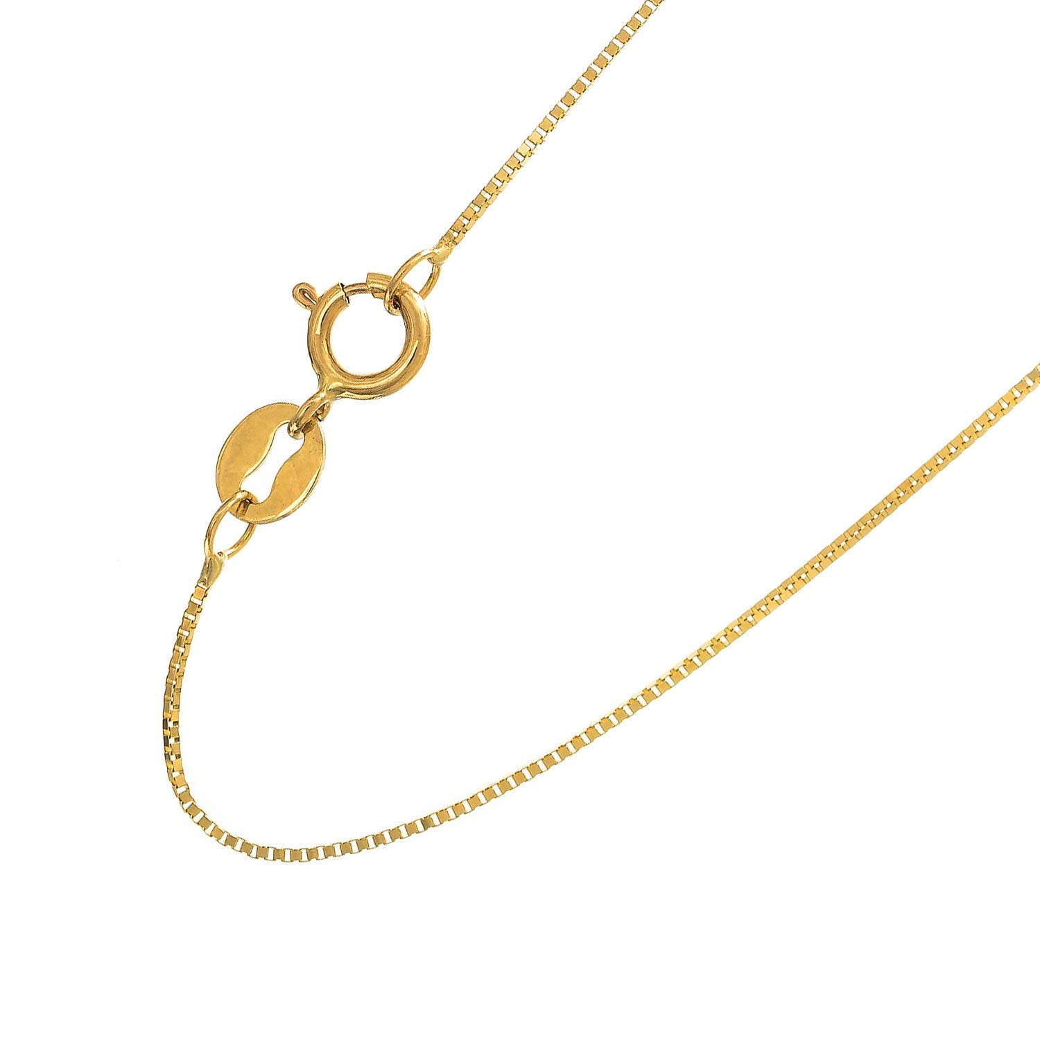 JewelStop 14k Yellow Gold 18in 0.45mm Classic Box Chain