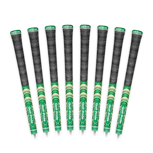 Empuñadura híbrida para palos de golf Golf Pride MCC, tamaño mediano, verde y dorado, paquete de 8