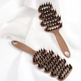 thumbnail image 4 of 1/2 cepillo de cerdas de jabalí para el cuero cabelludo, masajeador para reducir el frizz, peine estático para el crecimiento del cabello, peine para el cuidado del cabello con brillo natural., 4 of 7