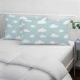 thumbnail image 4 of Clouds Throw Pillow Cover, Pillowcase Protectors with Zipper, Breathable Decorative Lumbar Pillow Case Cover, Cartoon Blue Sky Minimalist Aesthetic Pillow Shams for Couch Sofa 12x20Inch, 4 of 8