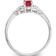 thumbnail image 2 of 14K White Gold Ruby And Diamond Ring (Size 7) Made In India xbs234, 2 of 5