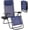 Blue, variant on Dkelincs Zero Gravity Chair Folding Patio Lounge Chair Adjustable Outdoor Camping Beach Chair with Pillow and Cup Holder for Lawn Pool, Black