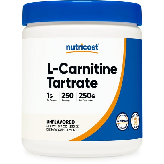 L-Carnitine Tartrate, Unflavored, 8.8 oz (250 g), Nutricost