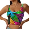 thumbnail image 1 of Fotbe Multicolored Beautiful Flower Sujetador Deportivo Largo sin Aros para Mujer con Almohadillas y Soporte Medio, Transpirable y Absorbente, Camiseta Tipo Chaleco o Tank Top-Medium, 1 of 8