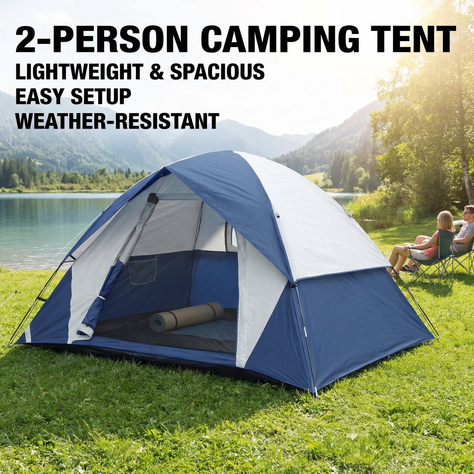 XL Outdoor Camping Tents Ultra-Lightweight and Portable for 2-Person  Outdoor Camping Festivals Backyard Hiking  Backpacking