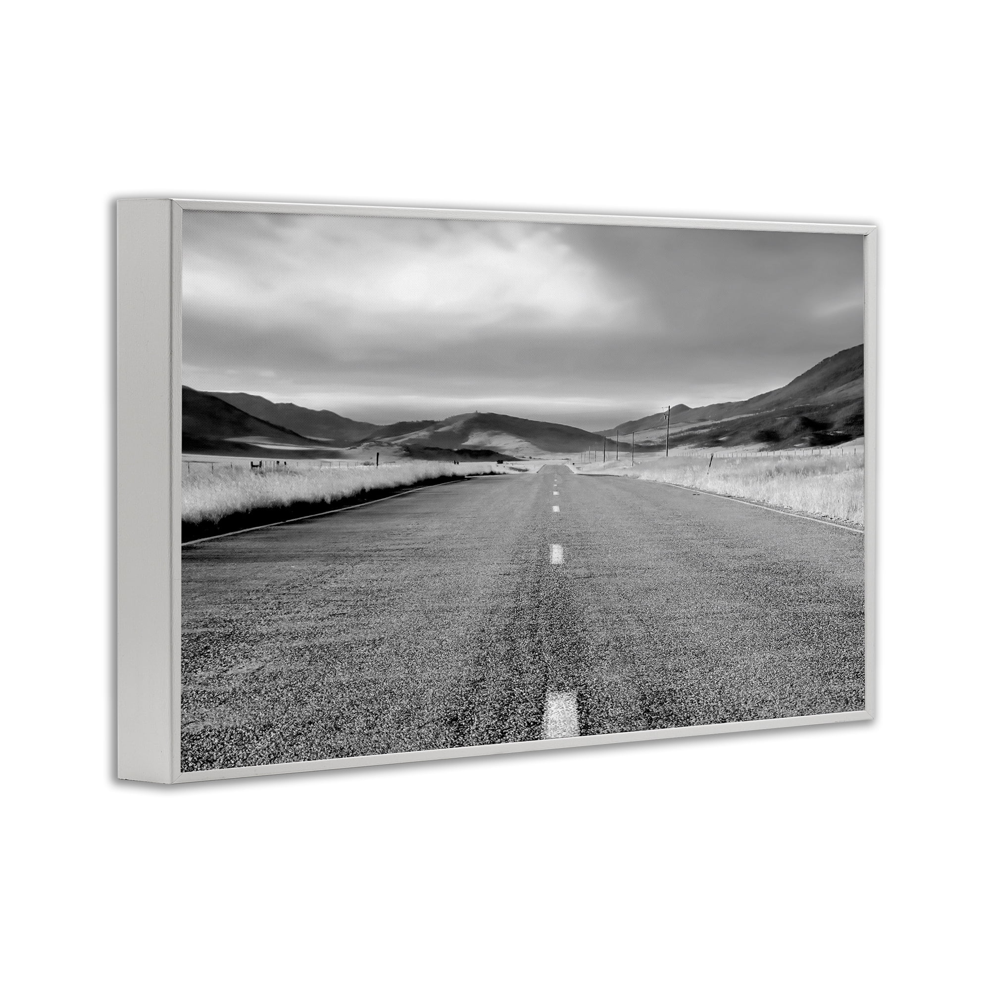 Stupell Industries Open Road Through Rolling Hills White Framed Giclee Art, design by Steve Toole