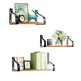thumbnail image 1 of Costway Wall Mount Floating Shelves Set of 3 Rustic Wood Multi-purpose Storage Shelves, 1 of 8