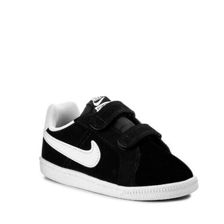 NIKE Court Royale (TDV) Unisex/Adult shoe size Kid 10 Casual 833537-002 Black/White