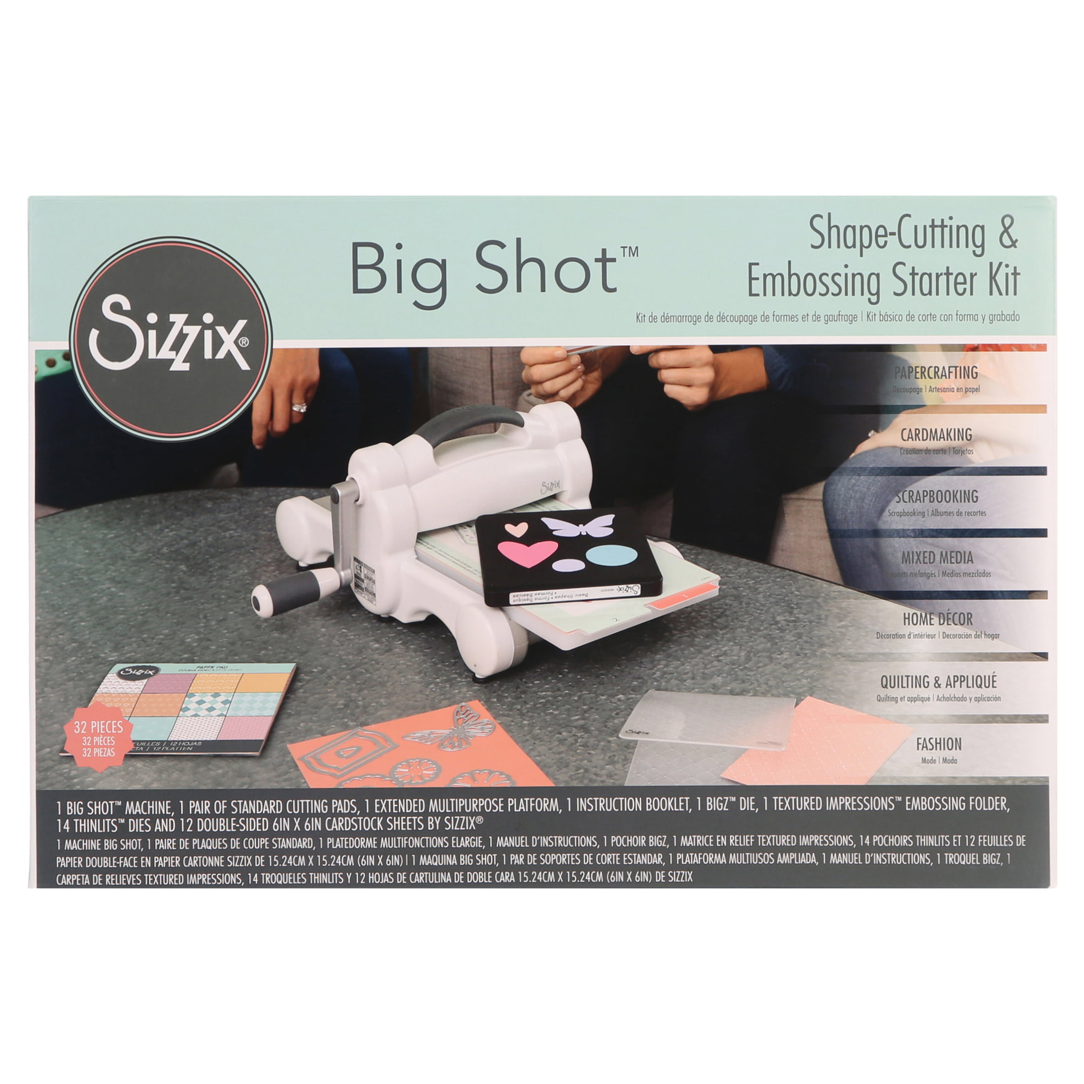Big Shot Plus Starter Kit White & Gray - Sizzix