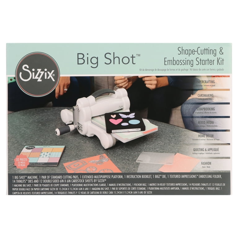Sizzix Big Shot Starter Kit 661500 Manual Die Cutting & Embossing Machine  for Arts & Crafts, Scrapbooking & Cardmaking, 6 Opening Big Shot Starter  Kit Big Shot Plus