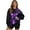 Butterfly Floral Print Violet Black, variant on SCRAWLGOD Tie-Dye Pink Violet Womens Sweatshirts Polyester Crewneck Tops Long Sleeve Loose Fit Lightweight Fall Drop Shoulder Casual Pullover with Pockets, S