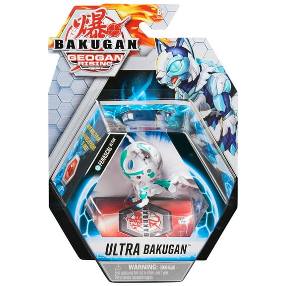 Bakugan Ultra, Ferascal, 3-inch Tall Geogan Rising Collectible Action Figure and Trading Card