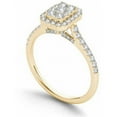 thumbnail image 2 of 3/4 Carat T.W. Diamond Cluster Emerald-Shape Halo 10kt Yellow Gold Engagement Ring, 2 of 5